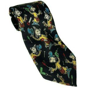 1996 Vintage Dr. SEUSS Green Eggs and Ham Neck Tie Carpenter Builder Handyman’s